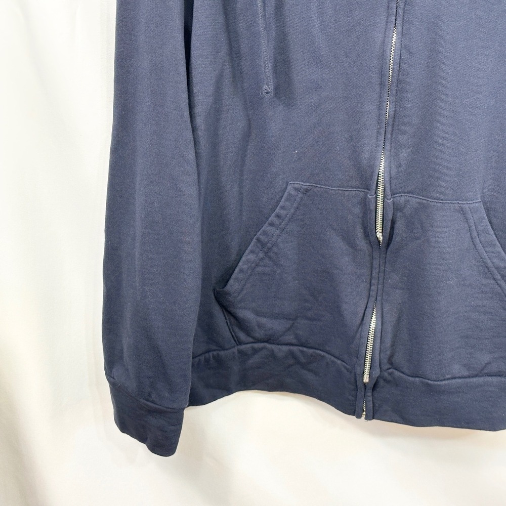 Avenue Plus Size 22/24 Hoodie Full Zip Up Jacket Athleisure Navy Blue Terry D - Picture 5 of 8